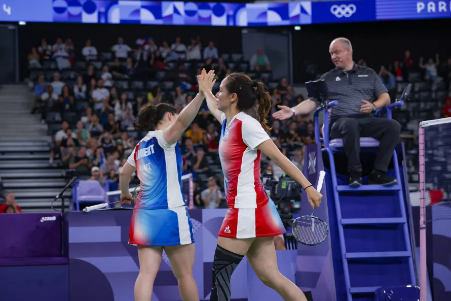 Double femme badminton