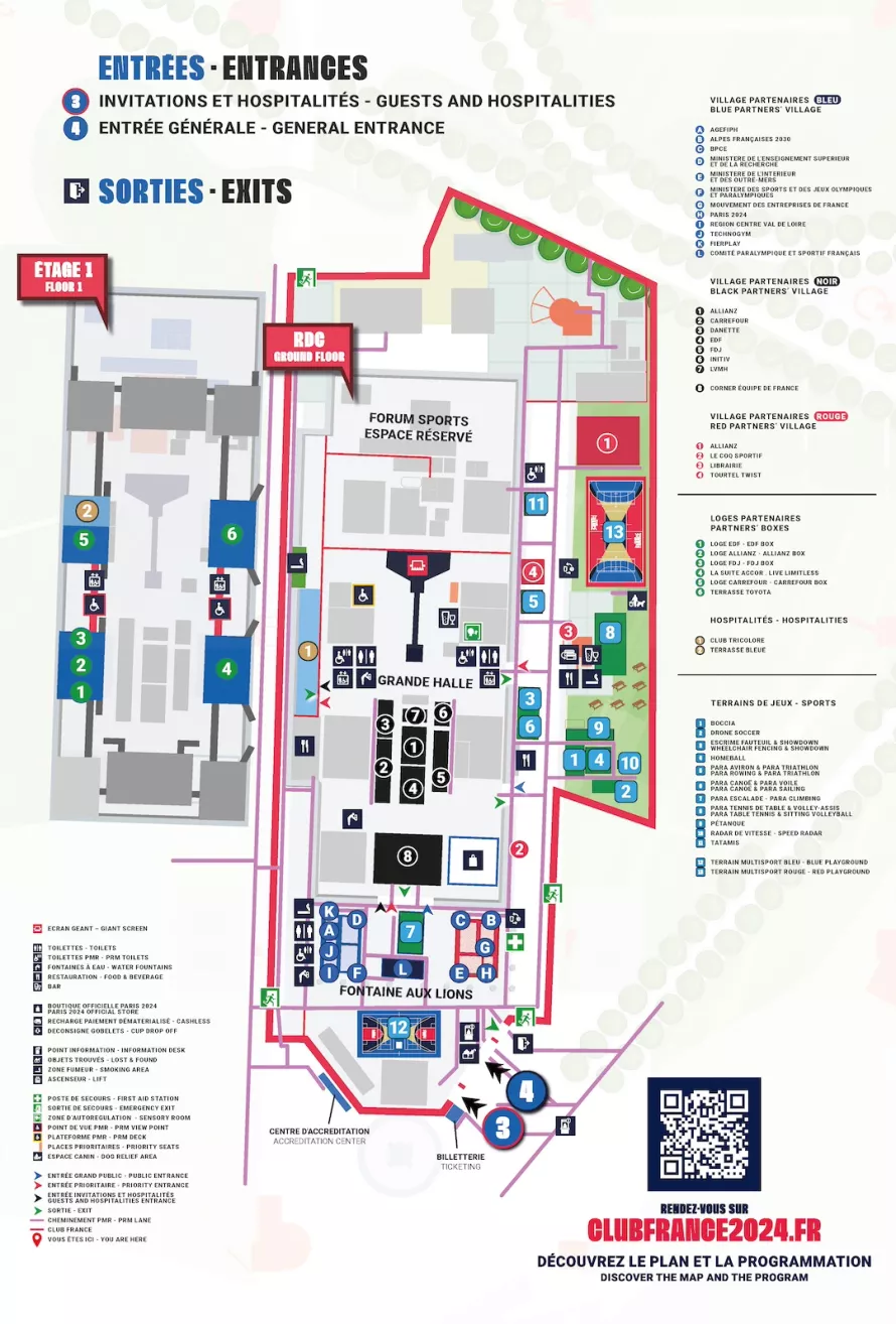 Plan général du Club France paralympique